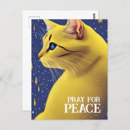 Schöne Gelbe Katze mit blauen Augen - ukraine Postkarte