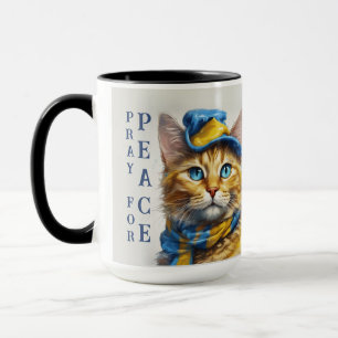 Schöne Gelbe Katze mit blauen Augen - ukraine Tasse
