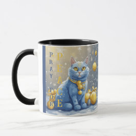 Schöne Gelbe Katze mit blauen Augen - ukraine Tasse
