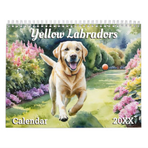 Schöne gelbe Labradoren Haustier Tierliebhaber Kalender