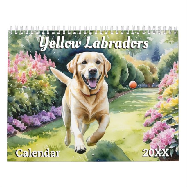 Schöne gelbe Labradoren Haustier Tierliebhaber Kalender (Titelbild)