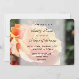 Schöne gelbe Rosa Blume alle Party Einladungen