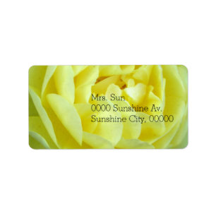 Schöne Gelbe Rose Adressaufkleber