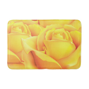 Schöne gelbe Rose Badematte