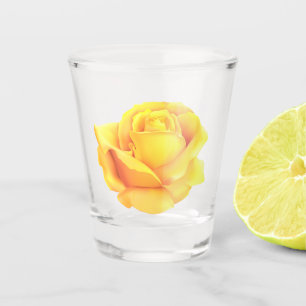 Schöne Gelbe Rose Schnapsglas