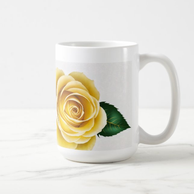 Schöne Gelbe Rosen Kaffeetasse (Rechts)
