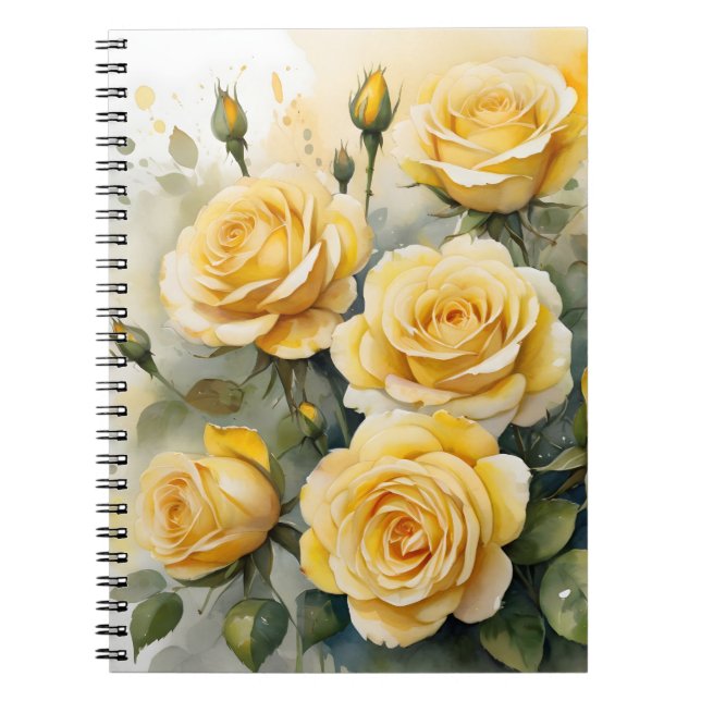Schöne Gelbe Rosen Notizblock (Vorderseite)