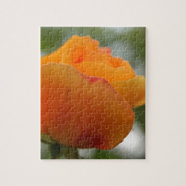 Schöne gelbe Rosenblütenfotografie. Puzzle (Vertikal)