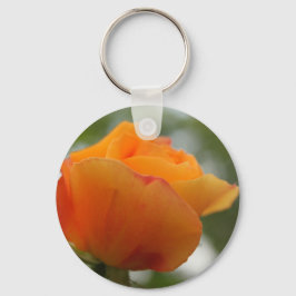 Schöne gelbe Rosenblütenfotografie. Schlüsselanhänger