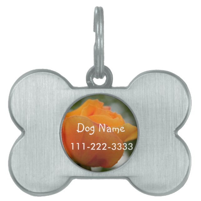 Schöne gelbe Rosenblütenfotografie. Tiermarke (Vorderseite)