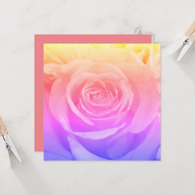 Schöne gelbe Rosenfotografie (Vorderseite/Rückseite Beispiel)