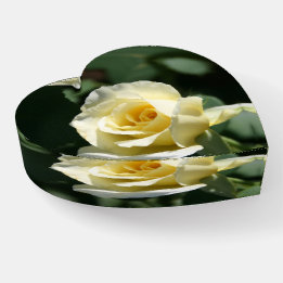 Schöne gelbe Rosenfotografie Briefbeschwerer