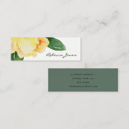 SCHÖNE GELBE WASSERFARBFLÄCHENADRESSE MINI VISITENKARTE