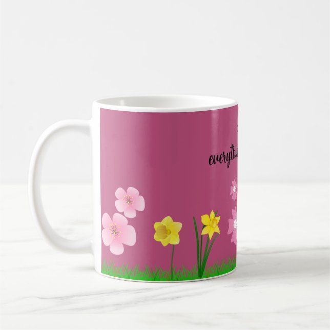 Schöne Gemusterte, blumengeschmückte Sätze. Kaffeetasse (Links)