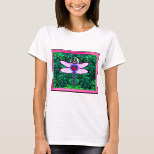 Schöne gerahmte „Crackel gerahmte Libelle“ Kunstwe T-Shirt