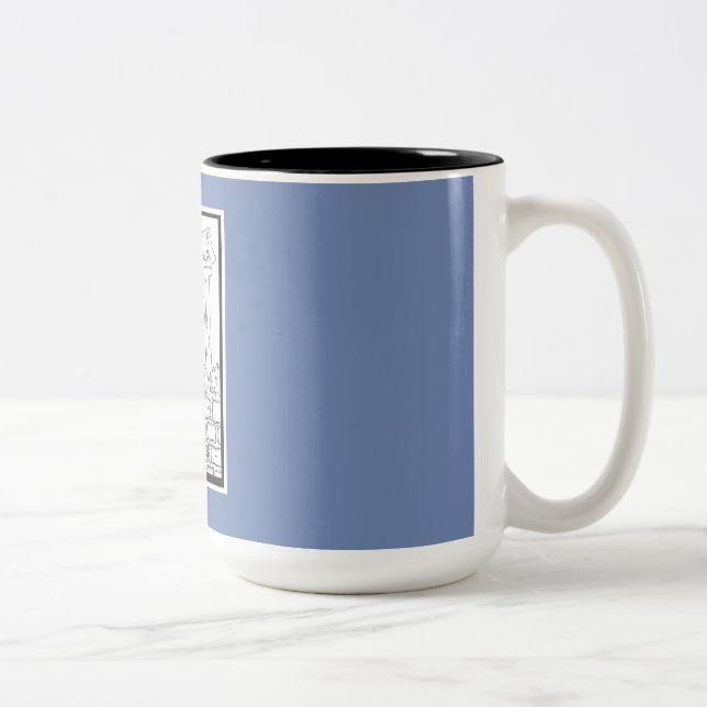 Schöne Geschenk-Tasse mit Hand gezeichnetem Zweifarbige Tasse (Rechts)