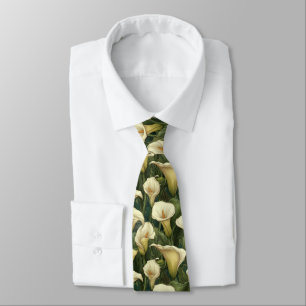 Schöne Geschenke für Ehemann Calla Lilien Blumen Krawatte