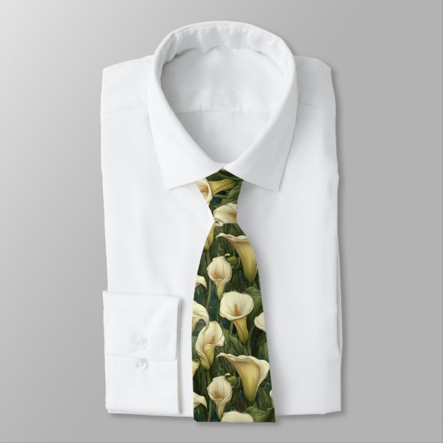 Schöne Geschenke für Ehemann Calla Lilien Blumen Krawatte (Gebunden)