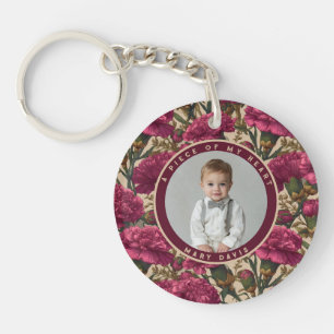 Schöne Geschenkideen zum Jubiläum Florale Nelke Schlüsselanhänger
