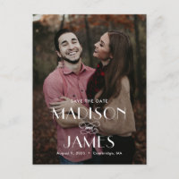 Schöne Gewerkschaft Moderne Save the Date Postkart