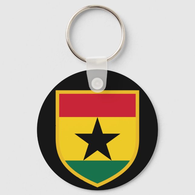 Schöne Ghana Flag Schlüsselanhänger (Vorderseite)