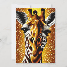 Schöne Giraffe auf einem Glitzer Gold Hintergrund