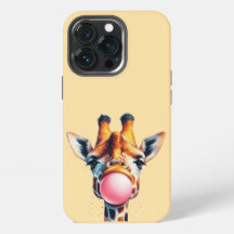 schöne Giraffe blühend Bubblegum