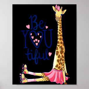 Schöne Giraffe _ Inspirieren Sie, Giraffe Tier zu  Poster