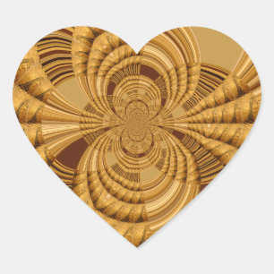 Schöne Giraffe Vektor Kaleidoskop Kunst Herz-Aufkleber