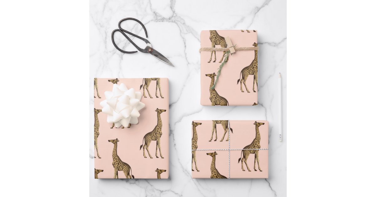 Schöne Giraffen Wrapping Paper Sheets Geschenkpapier Set Zazzle.at