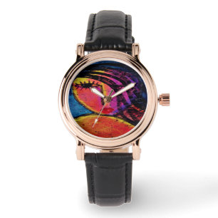 Schöne Girl Abstrakte Kunst Armbanduhr