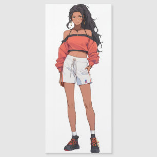 Schöne Girl Sport Anime Magnetkarte