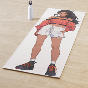 Schöne Girl Sport Anime Yogamatte