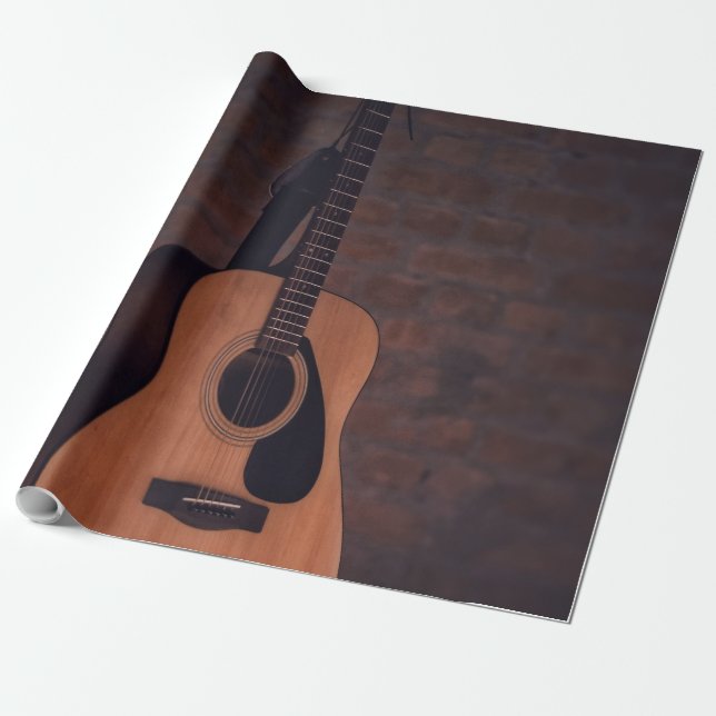 Schöne Gitarre Geschenkpapier (Ungerollt)
