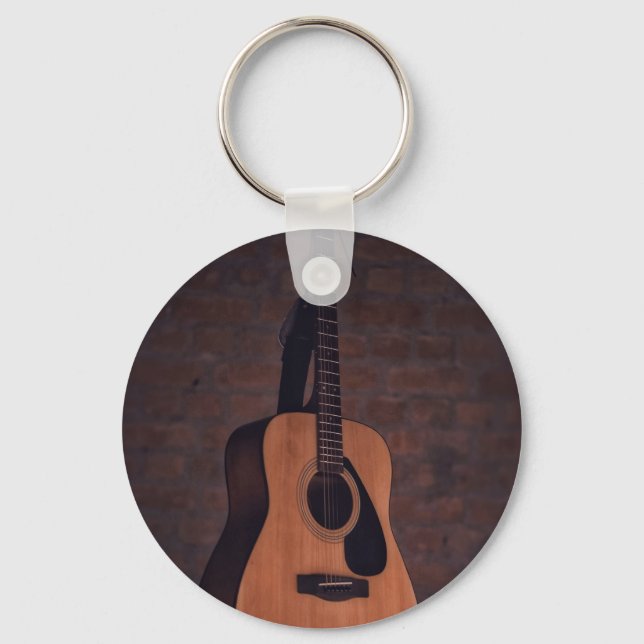 Schöne Gitarre Schlüsselanhänger (Vorderseite)