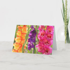 Schöne Gladiolus-Blüte Karte