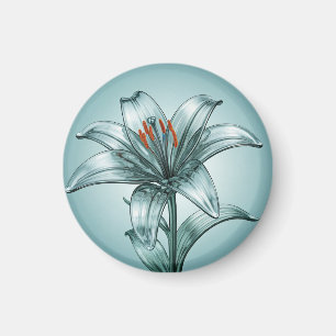 Schöne Glaslilie Magnet