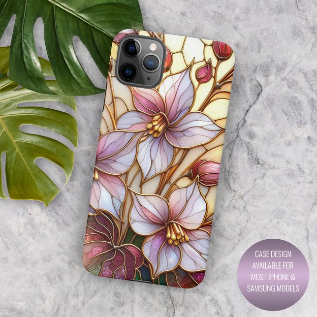 Schöne Glasmalerei-Blumen-Kunstmuster Case-Mate iPhone Hülle (Von Creator hochgeladen)