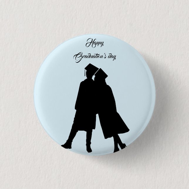 Schöne glückliche Abschlüsse Tag Button (Vorderseite)