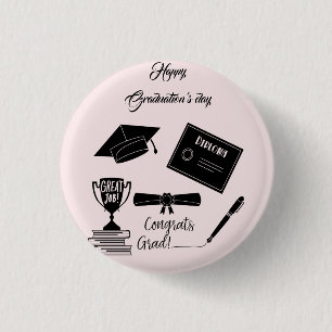 Schöne glückliche Abschlüsse Tag Button