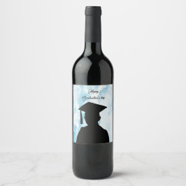 Schöne glückliche Abschlüsse Tag Weinetikett