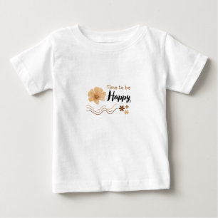 Schöne glückliche Blumen Design Baby T-shirt