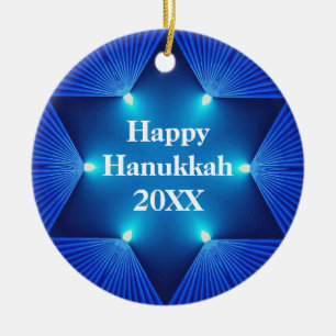 Schöne glückliche Verzierung Chanukkas 20XX Keramikornament