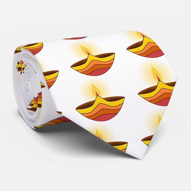 Schöne glühende Diwali Lampe Krawatte (Gerollt)