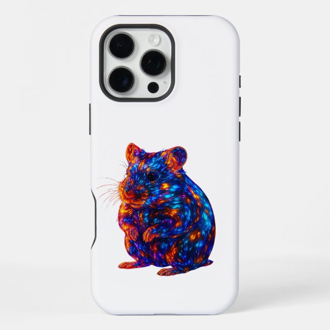 Schöne, glühende Hamsterkunst iPhone Hülle (Rückseite)