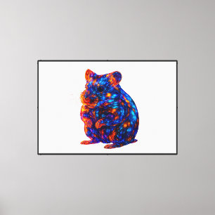 Schöne, glühende Hamsterkunst Leinwanddruck
