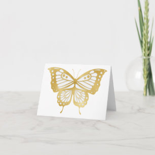 Schöne Gold Butterfly BLANK Karte
