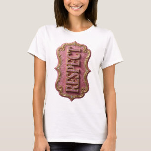 Schöne Gold RESPEKT Schrift T-Shirt