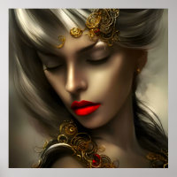 Schöne Goldblondinnen mit roten Lippen Juwelen 2