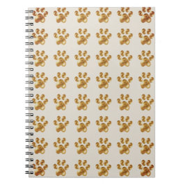 Schöne Golden Brown Paws Notizblock